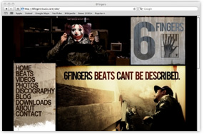 6 Fingers - Hip-hop website design